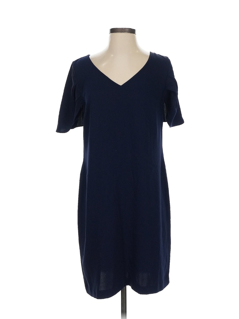Trina Turk Navy V-Neck Short Sleeve Dress